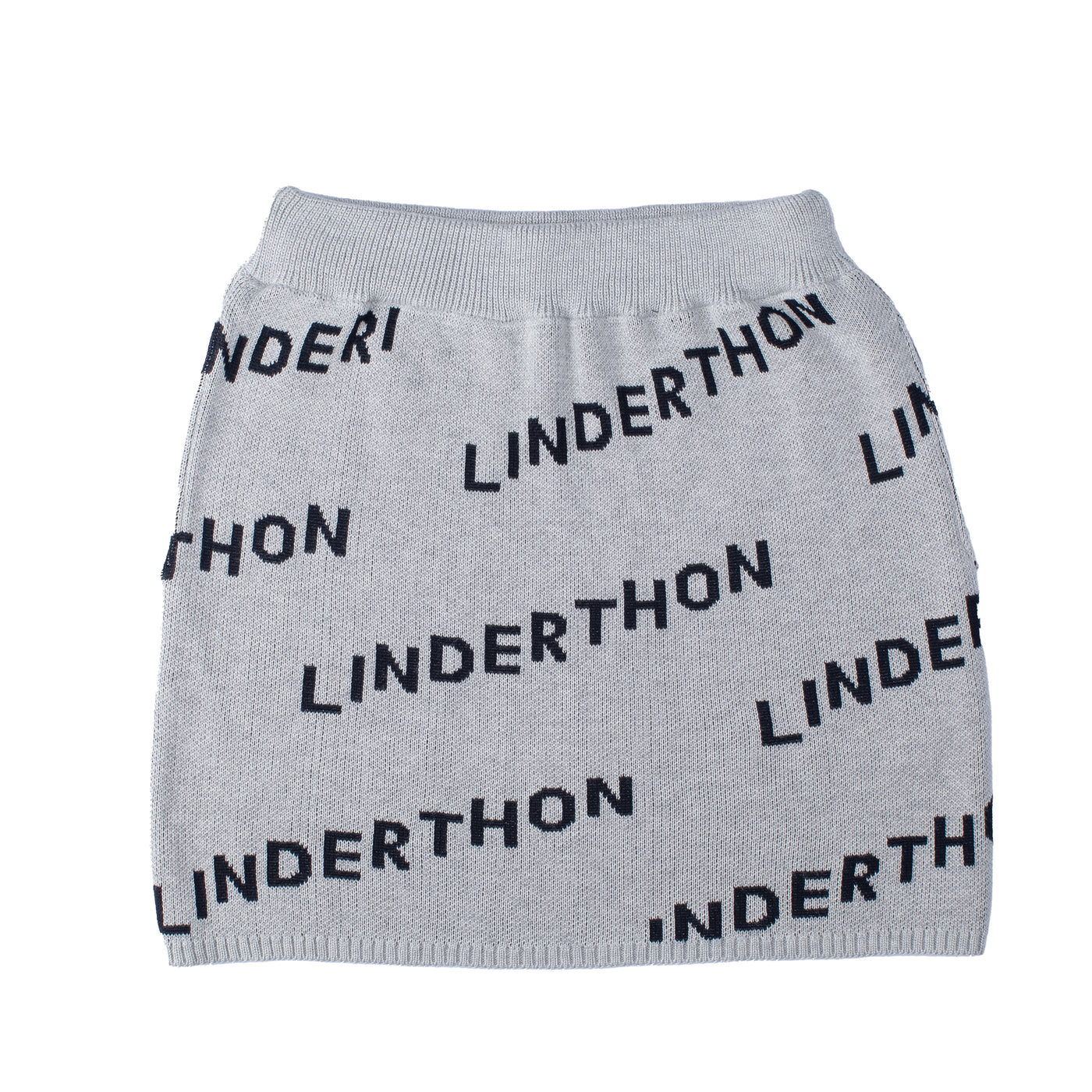 Logo Knit Skirt - Gray