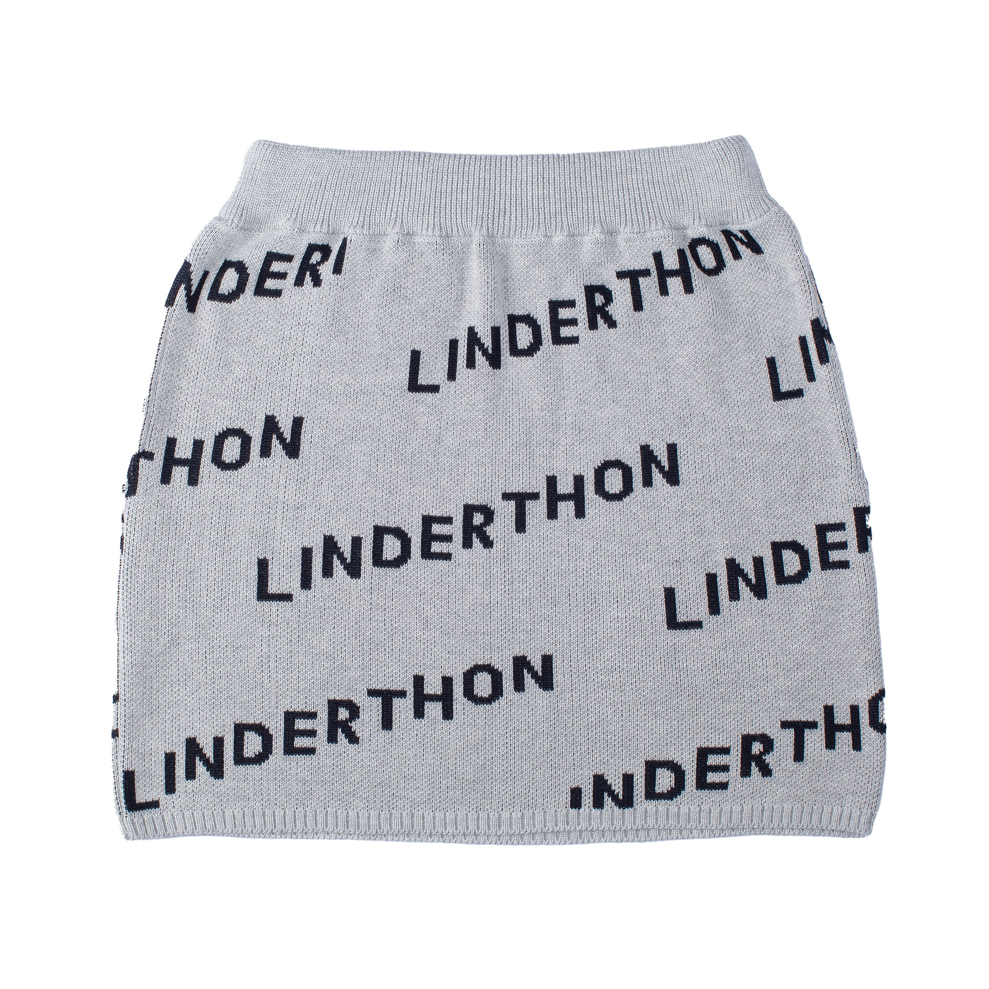 Logo Knit Skirt - Gray