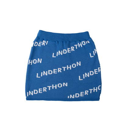 Logo Knit Skirt - Blue