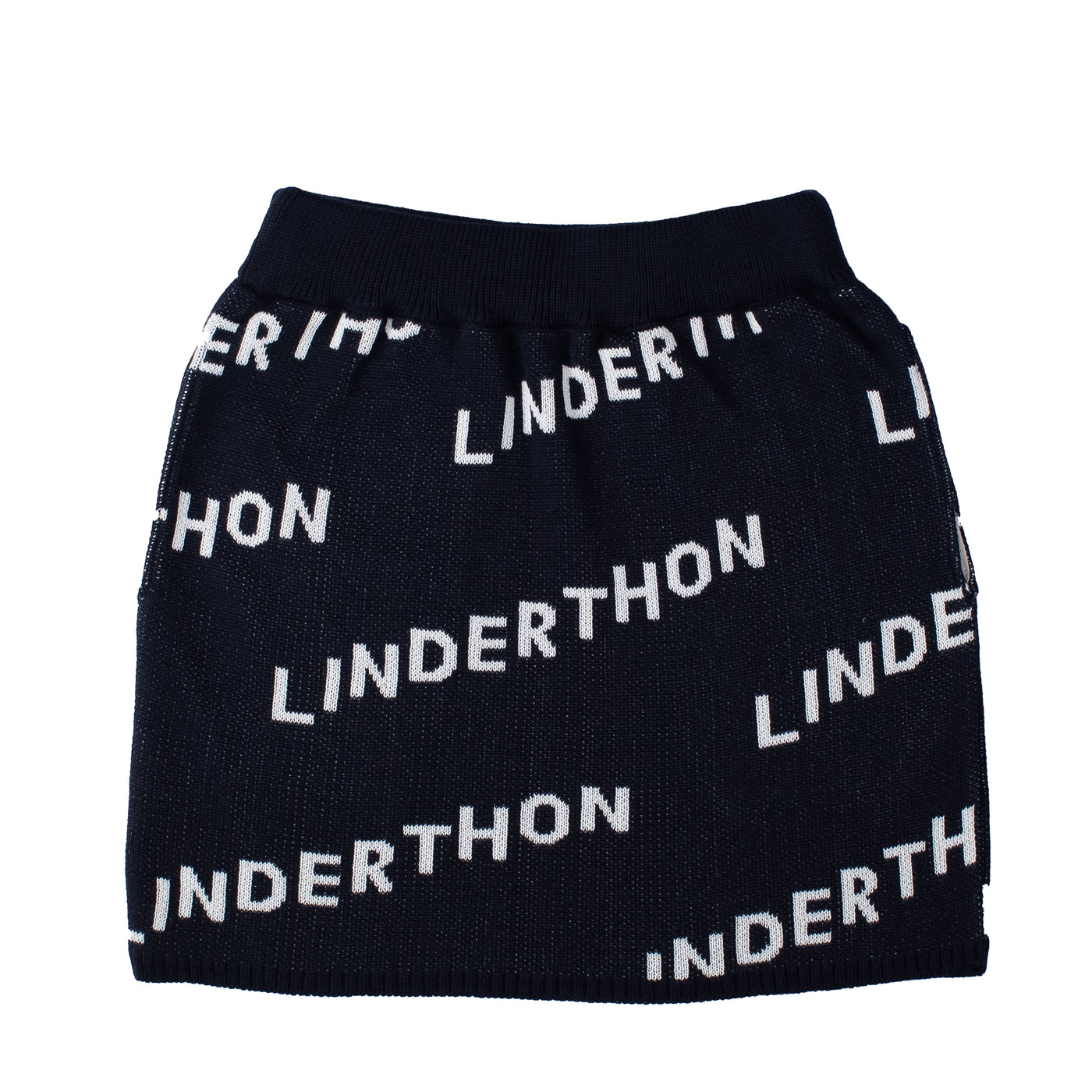 Logo Knit Skirt - Black