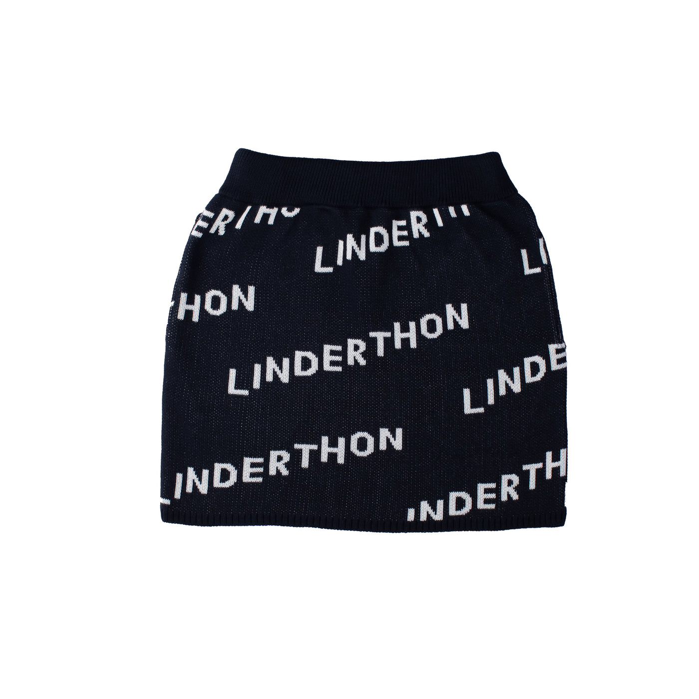 Logo Knit Skirt - Black