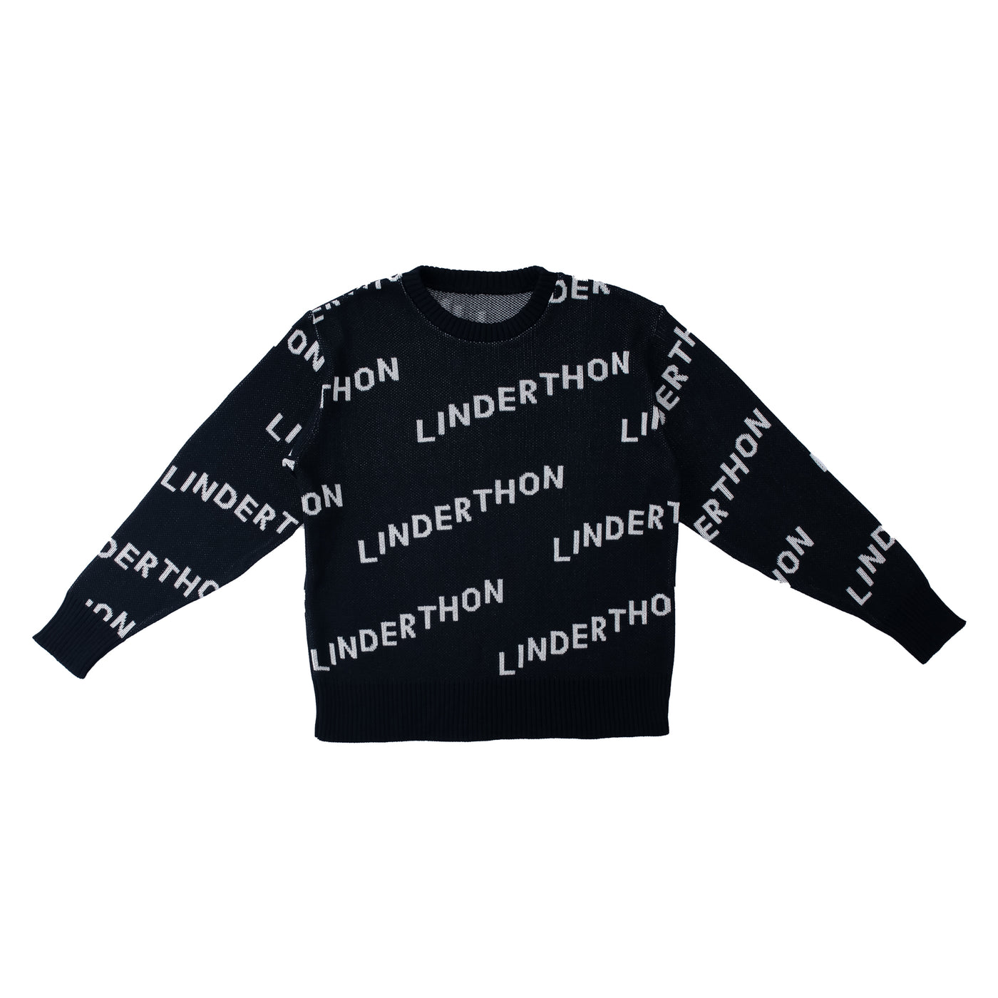 Logo Knit Tops - Black