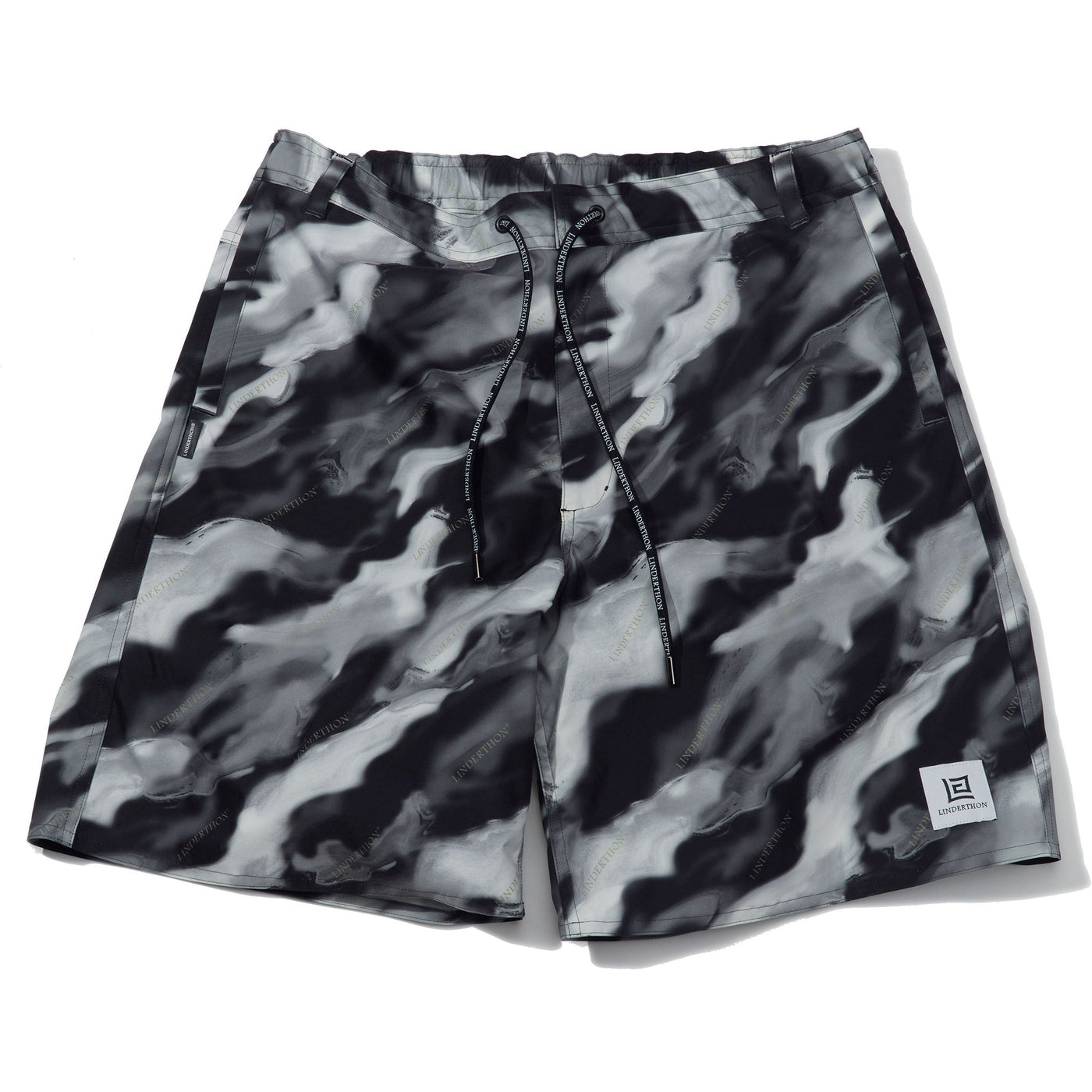 L011 Original Marble Short Pants - Black×White