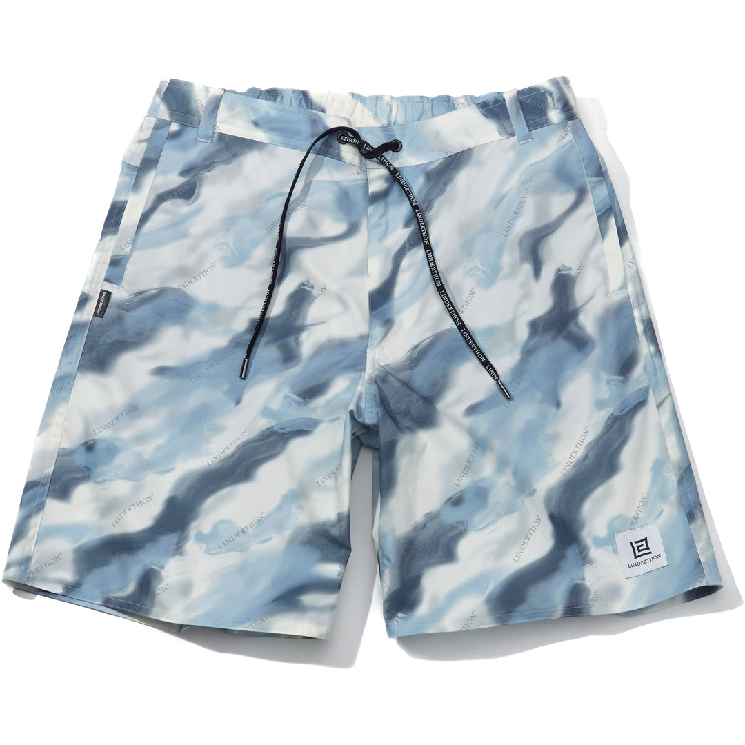 L011 Original Marble Short Pants - White×Blue