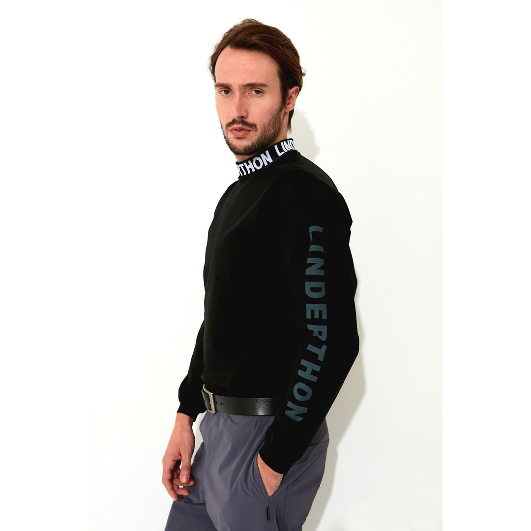 CRANK／ストライプPOLO ロングスリーブ サイドロゴロングスリーブモックネック / Side Logo Long Sleeve